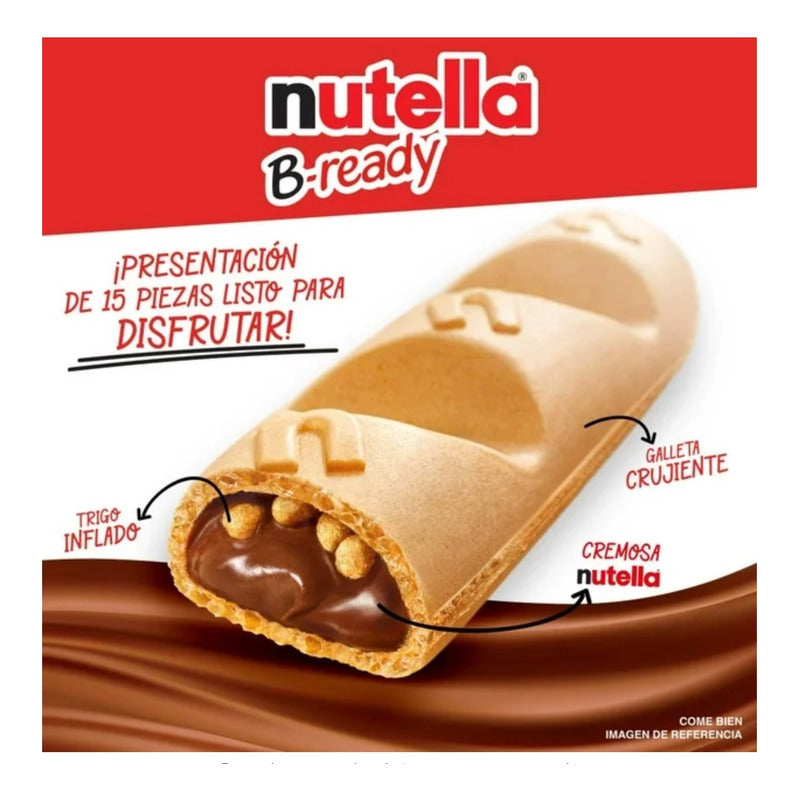Galleta Rellena Nutella B-ready Caja Con 15 Pz De 22 G