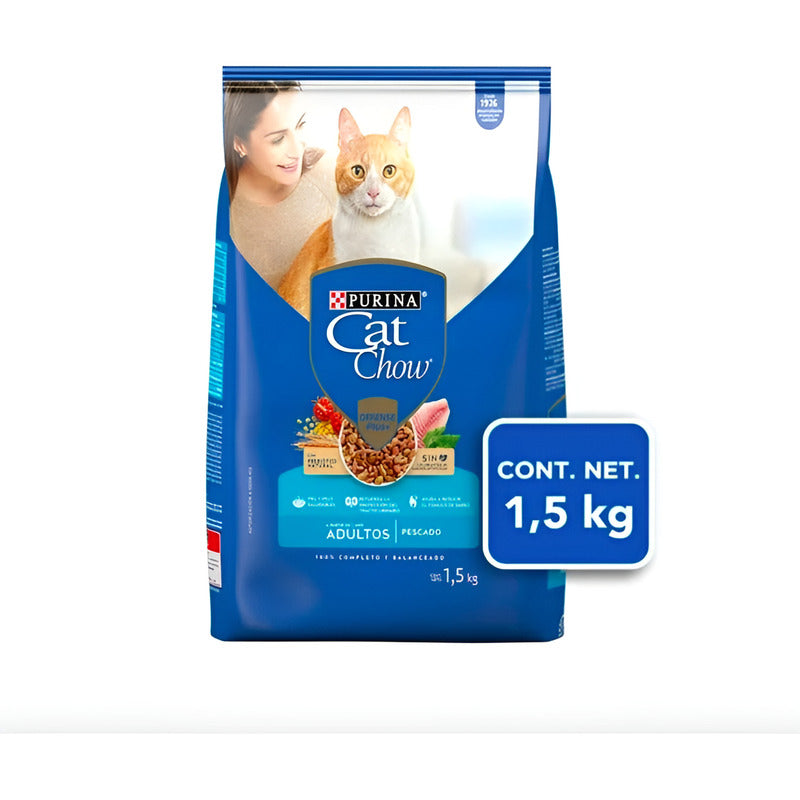 Cat Chow Adulto Sabor Pescado 6 Piezas De 1.5kg