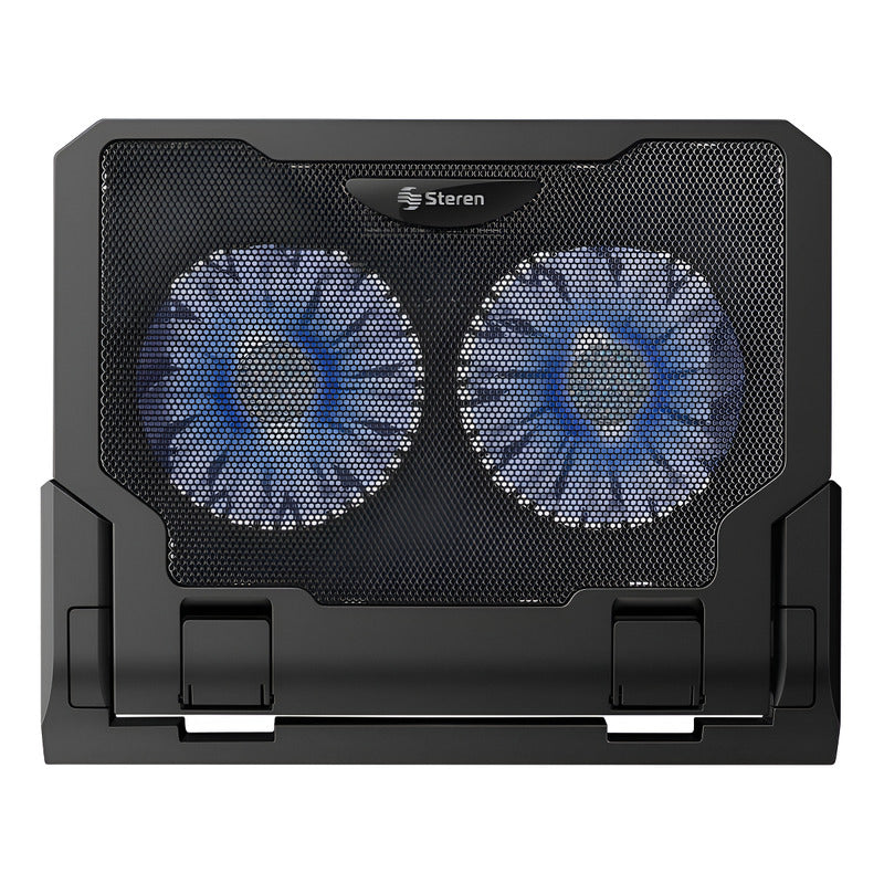 Base De Enfriamiento Para Laptop, Con Ventilación | Com-098 Color 52049 Led Azul