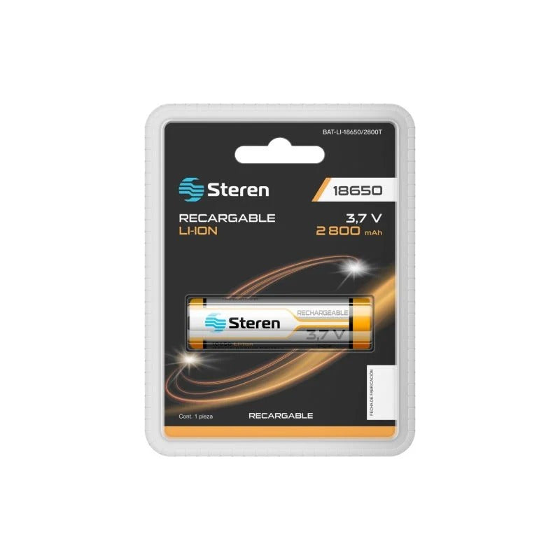 Batería Recargable Li-ion 2800 Mah Tipo 18650 Steren
