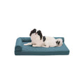 Cama Extendida Patrón Huellas Para Perro, Mediano Azul Petróleo Lounge