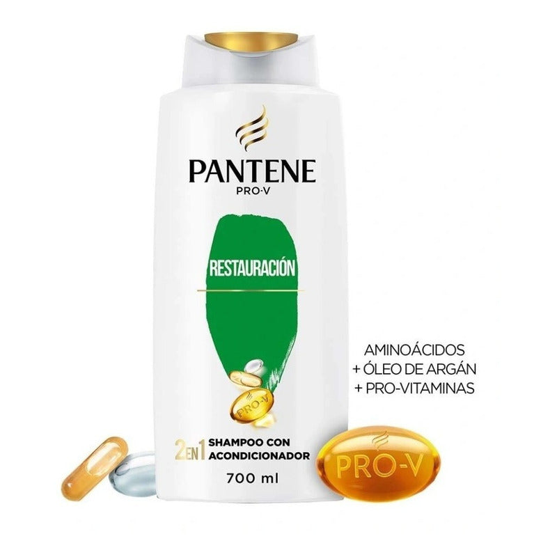 Shampo Pantene Con Acondicionador 2 En 1 Restauración 700 Ml