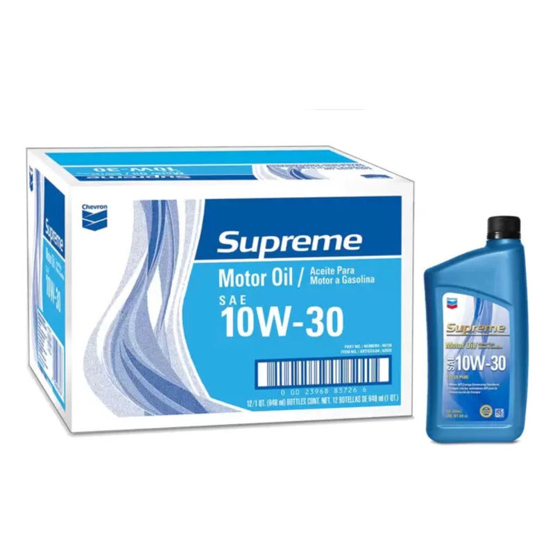 Aceite Para Motor Chevron 10w30 (12 Piezas De 946ml)