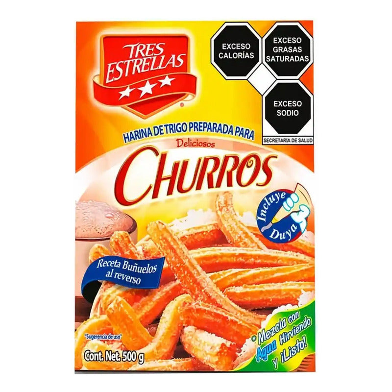 Harina Para Churros Tres Estrellas 500g (3 Piezas)