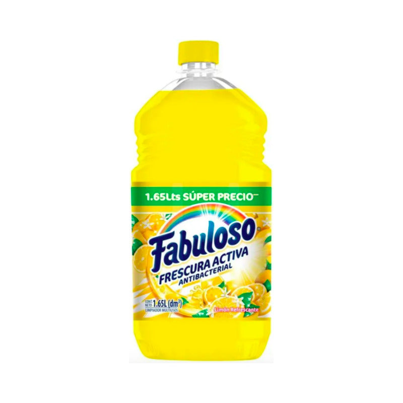 3 Pzas Fabuloso Frescura Activa Limón Refrescante 1.65 L