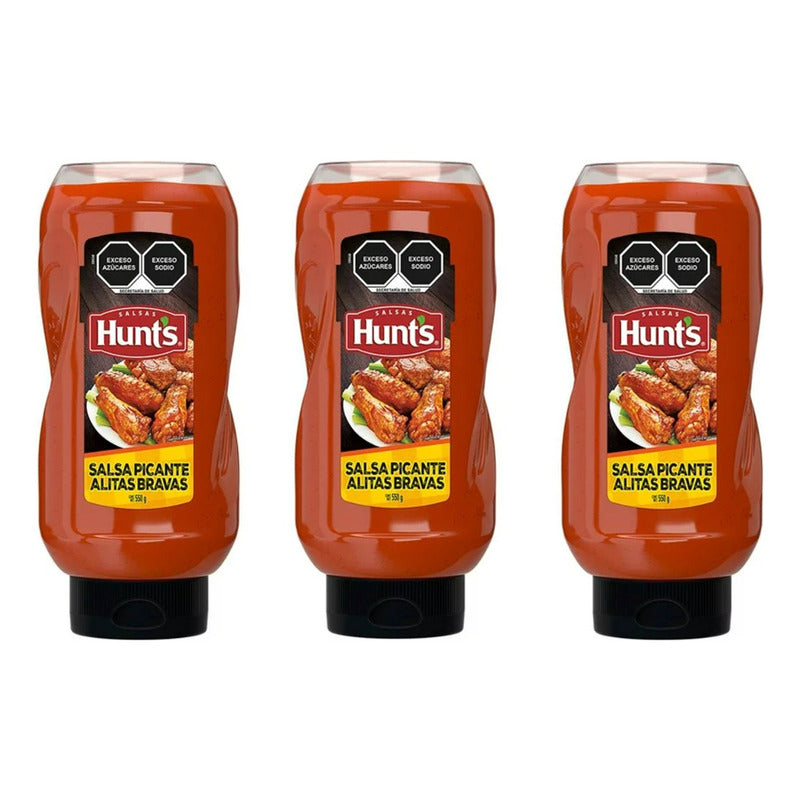 Salsa Picante Hunts Alitas Bravas 550 G  3 Pz