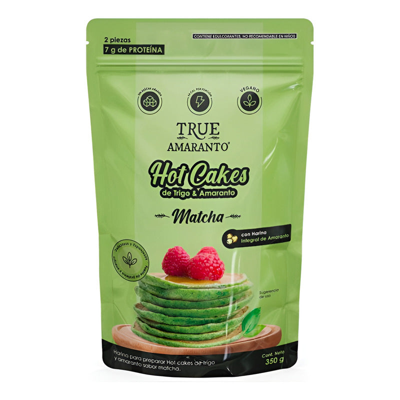 Harina Para Hot Cakes True Amaranto Matcha 6 Piezas De 350g