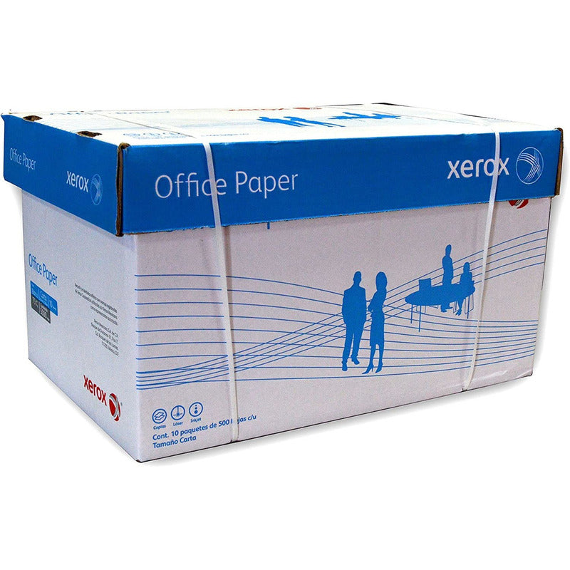 Caja Papel Xerox Ecológico 5000 Hojas 10 Paquetes De 500 Color Blanco Blanco Office