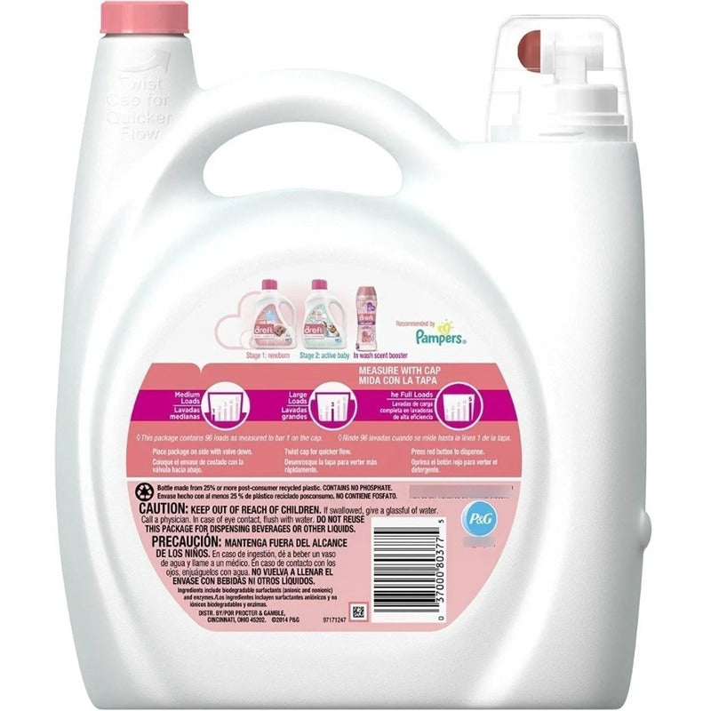 Jabon Liquido Dreft Para Ropa De Bebe 4.43 Lt Hipoalergenico