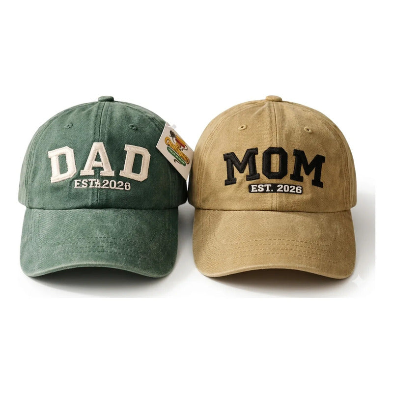 Gorras Dad Mom Par (años Y Color Personalizado) Multicolor M Lisa