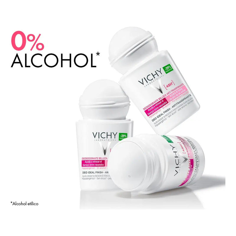 Vichy Desodorante Roll On Anti-transpirante 48h De Protección Y Reductor De Vello, 50ml
