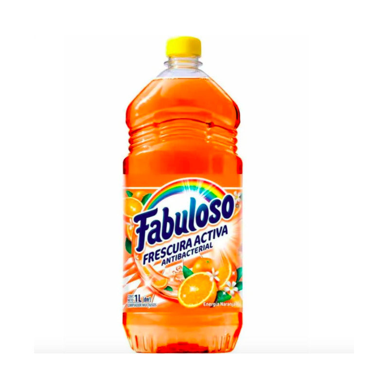 3 Pzs Limpiador Multiuso Líquido Fabuloso Energía Naranja 1l