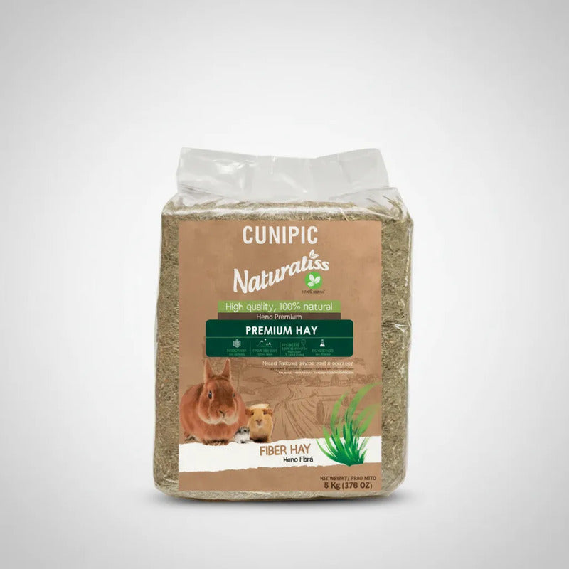 Naturaliss Heno Alto En Fibra Para Pequeños Mascotas, 5 Kg