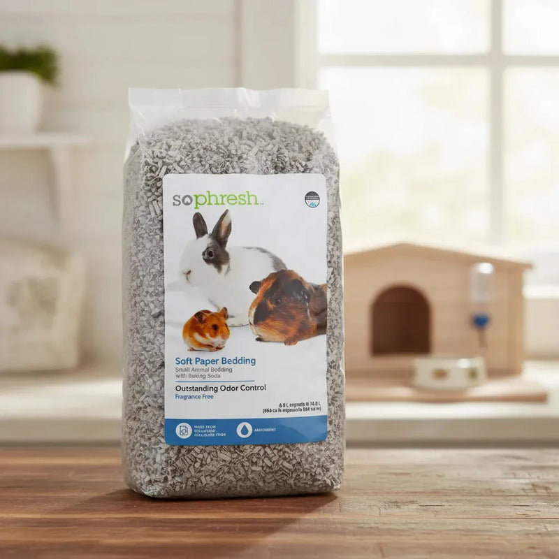 Papel Con Bicarbonato Sin Aroma Para Pequeñas Mascotas, 14 L Gris