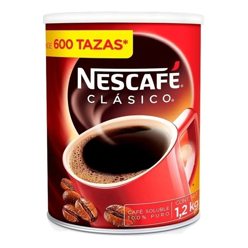 Cafe Soluble Nescafe Clasico 1.2 Kg Rinde 600 Tazas