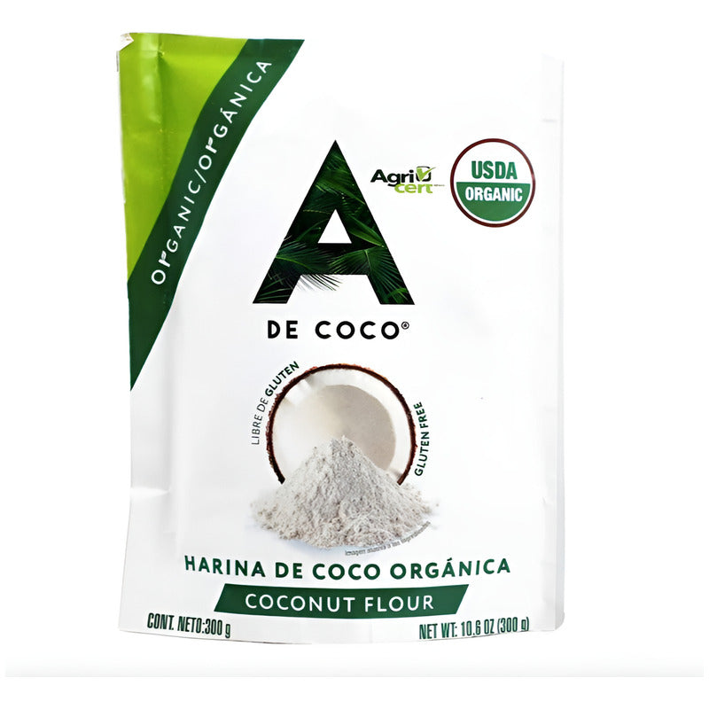 Harina De Coco Orgánica A De Coco 3 Piezas De 300gr