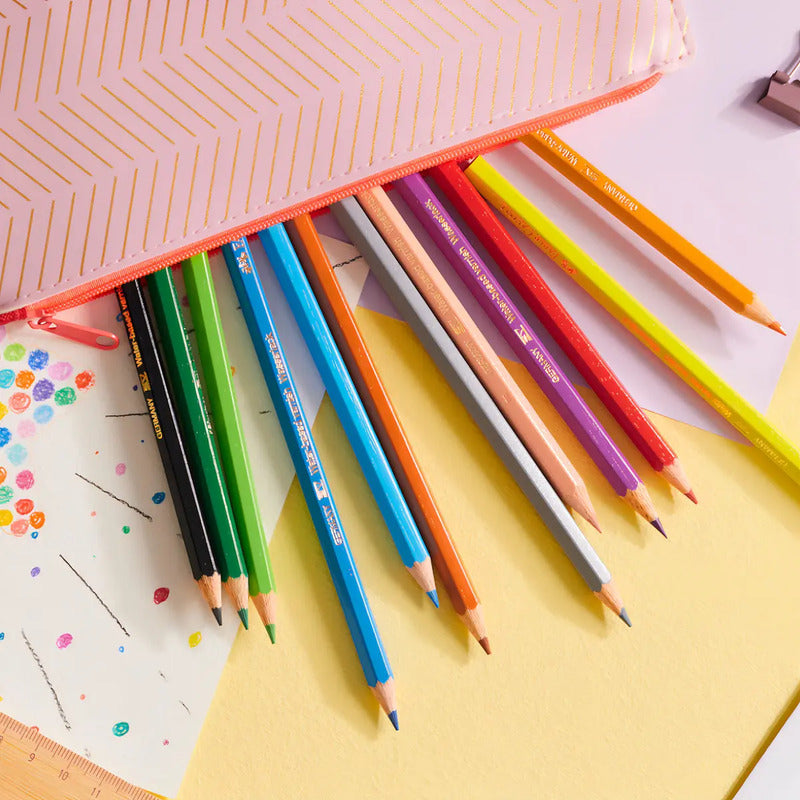 Lápices De Colores Faber-castell Hexagonal De 24 Piezas Varios