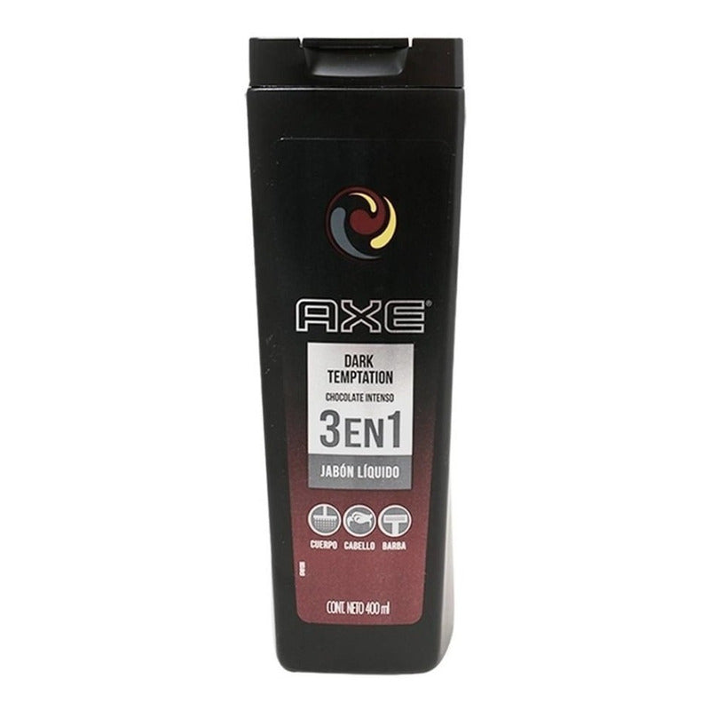 Jabón Líquido Axe 3 En 1 Dark Temptation 400ml 3pz Ipg