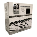 Ganchos De Terciopelo  Con 50 Pzs (1 Caja)  Gris