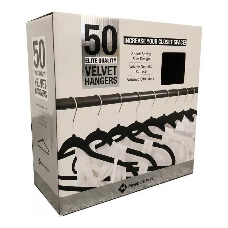 Ganchos De Terciopelo  Con 50 Pzs (1 Caja)  Gris