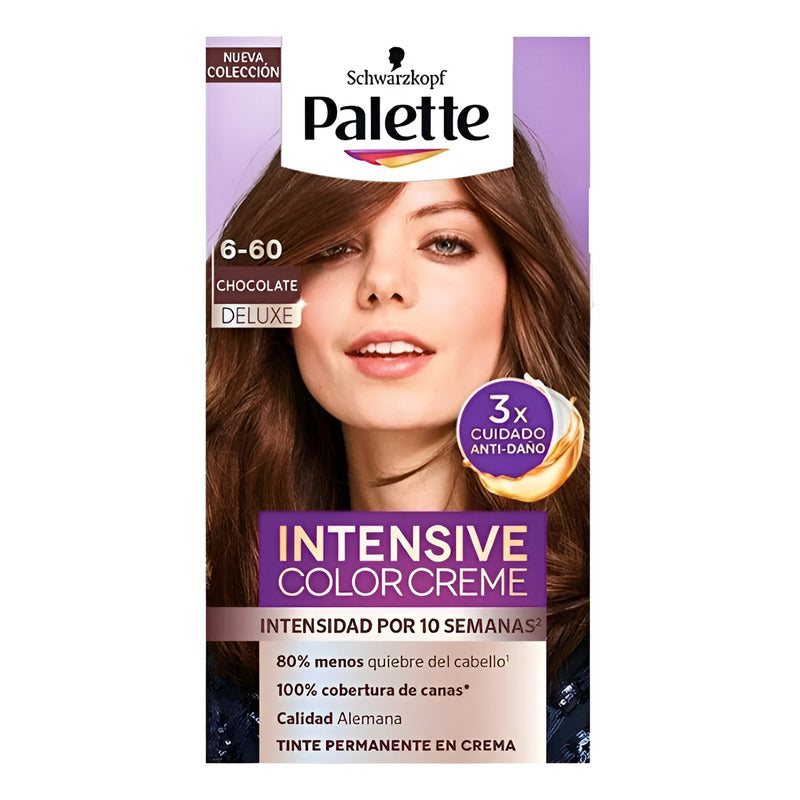 Tinte Para Cabello Palette 6-60 Chocolate Delux 4 Pz De 50ml 6-60 Chocolate Deluxe