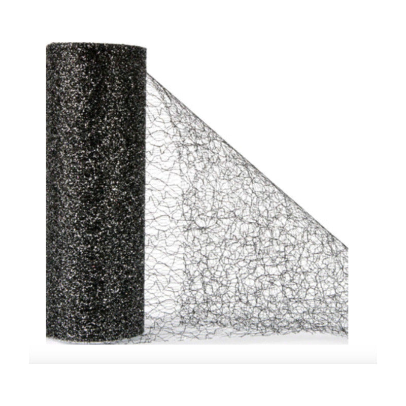 Encaje Con Diamantina Color Negro 2 Carretes De 15cm X 5m Negro