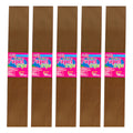 Papel Crepe Color Cafe Claro De 50cm X 2m 5 Pliegos Café Claro Papel Crepe