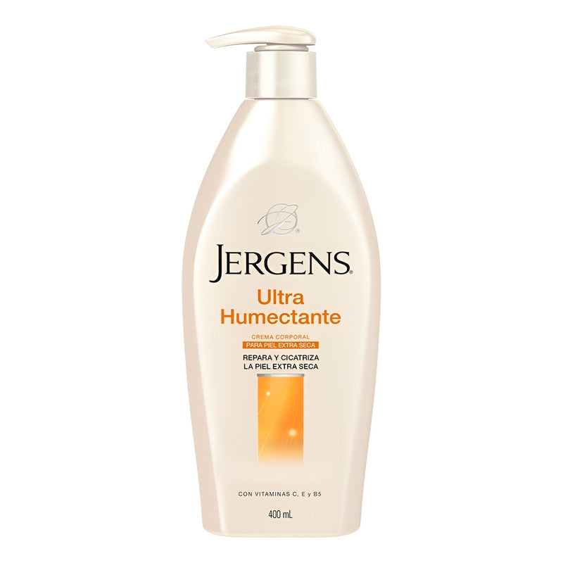 3 Pzas De Crema Corp Jergens 400, Ultra Humectante Piel Extra Seca