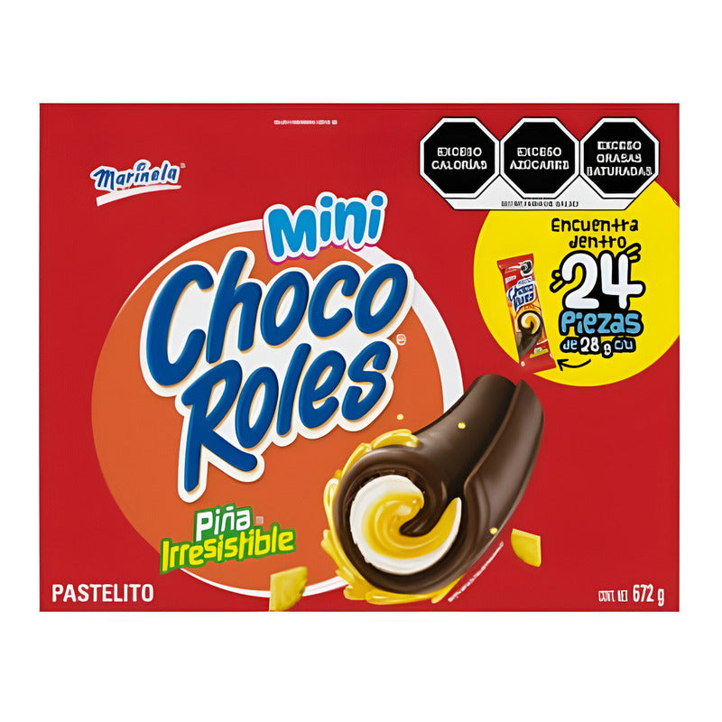 Mini Choco Roles Marinela Con 24 Pzas De 28 G C/u