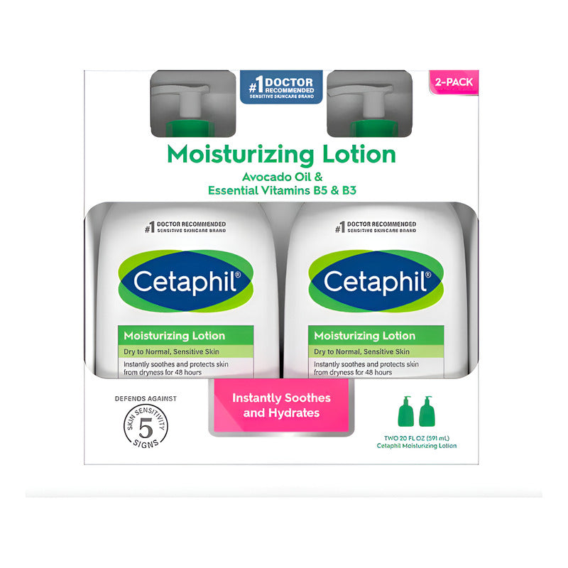 Cetaphil Loción Humectante 2 Piezas De 591ml Sin Fragancia