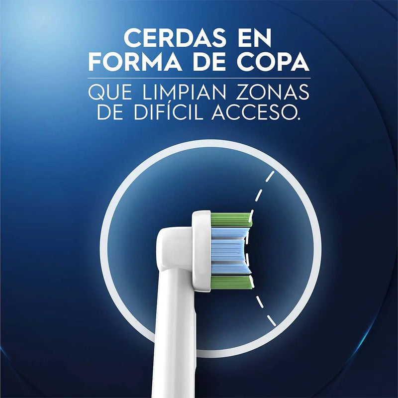 Cabezal Redondo De Repuesto Para Cepillo Eléctrico Oral-b Pr Blanco/azul