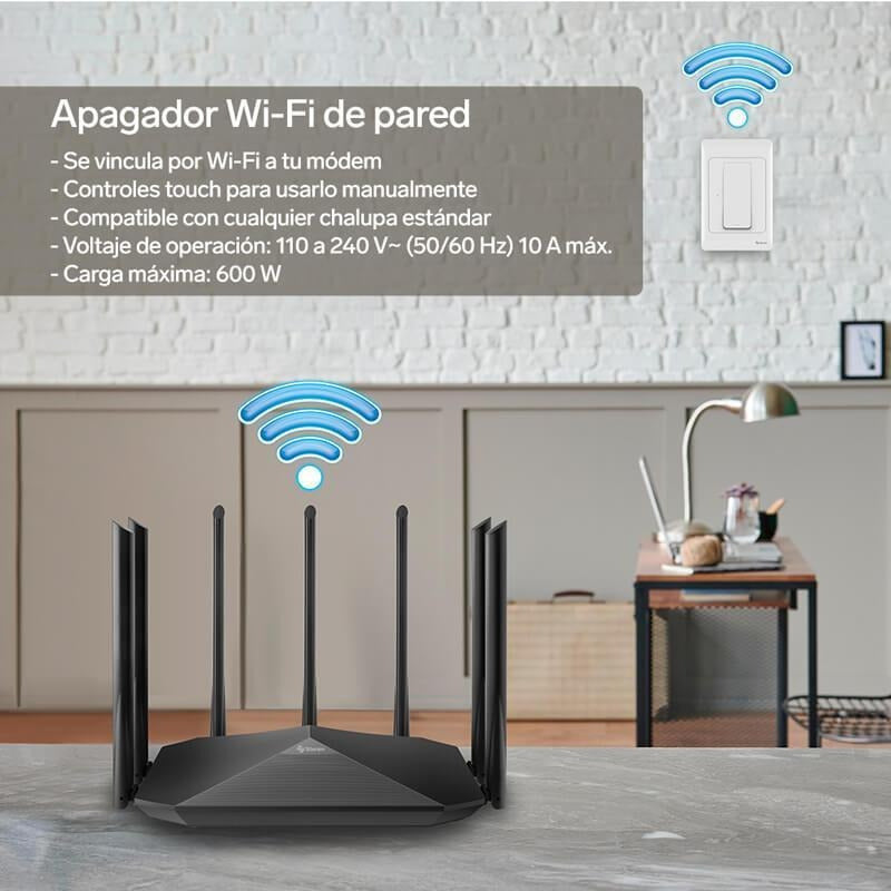 Apagador Wi-fi, Sencillo | Shome-115 10 A 127v Blanco