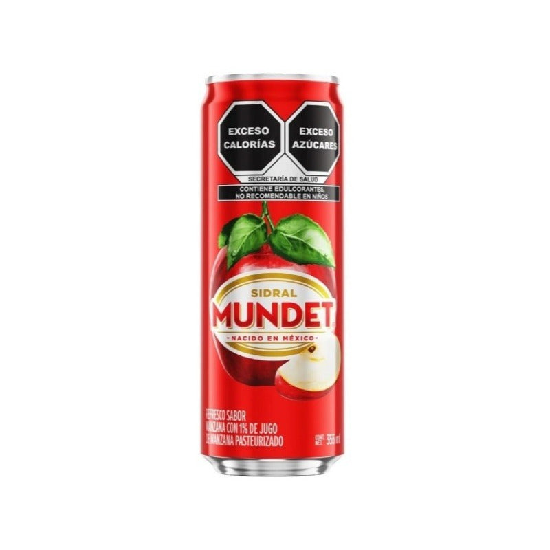 Refresco Sidral Mundet Sabor Manzana De 355ml (12piezas)