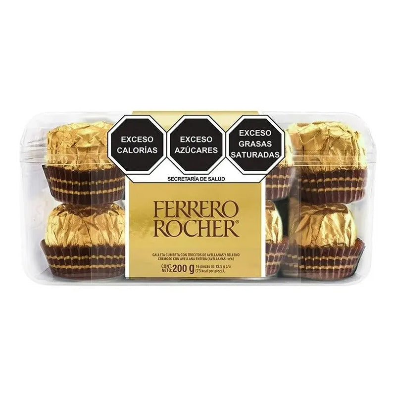 Chocolate Ferrero Rocher Relleno Con Avellana Con 16 Pzas