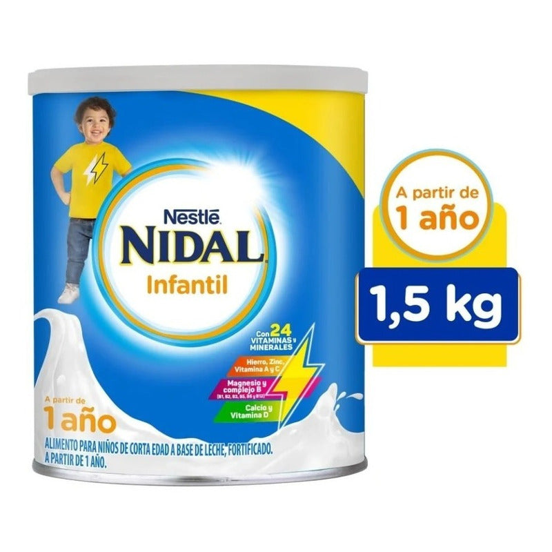 Alimento Para Niños Nestlé Nidal Infantil 1.5 Kg(2latas)w