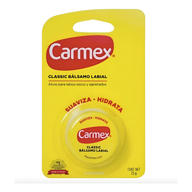 Bálsamo Para Labios Carmex Hidratante Classic 3 Pzs De 7.5gr