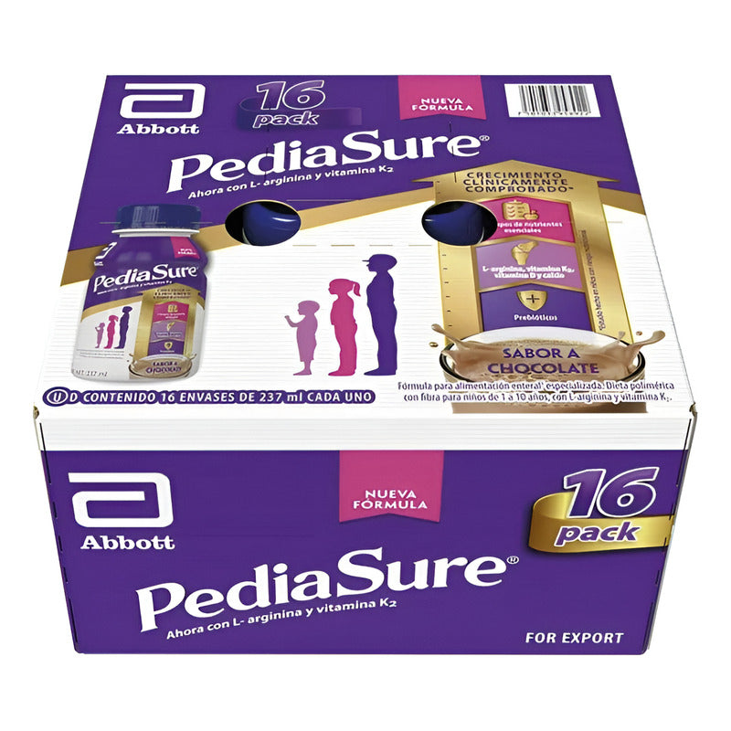 Pediasure Fórmula P/ Alimento Sabor Chocolate 16 Pz De 237ml Chocolate