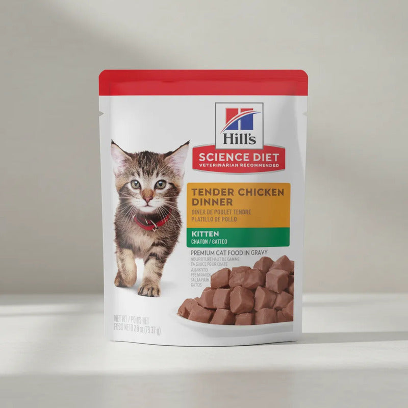 Alimento Húmedo Gatito Receta Pollo Trocitos En Gravy, 79 G
