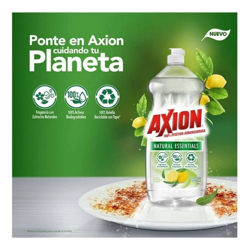 Axion Lavatrastes  Natural Essentials Eucalipto 1.1 L (2 Pz)