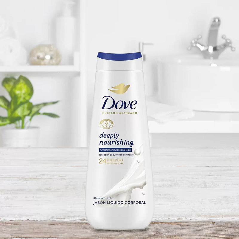 Dove Jabón Corporal Líquido 4 Pzas De 600 Ml