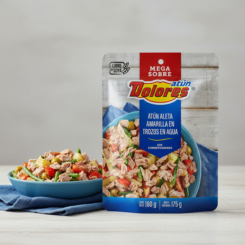 Atún En Agua Dolores Mega Sobre 6 Piezas De 180gr