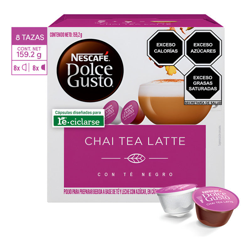 Nescafé Dolce Gusto Té Chai Latte | Polvo Para Preparar Bebidas | Caja De 16 Cápsulas