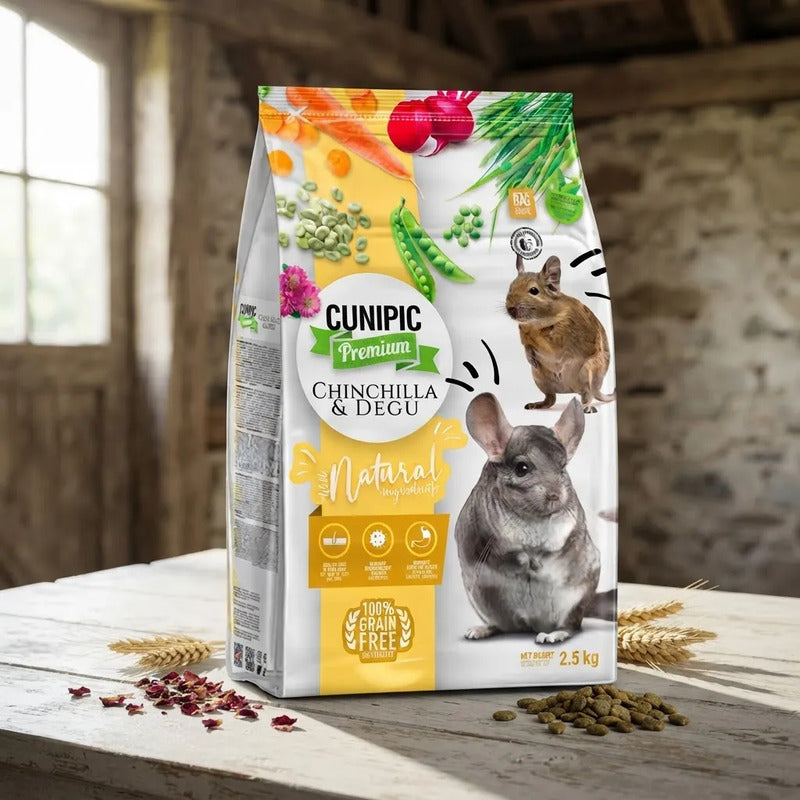 Cunipic Premium Alimento Para Chinchilla Y Degu, 2.5 Kg