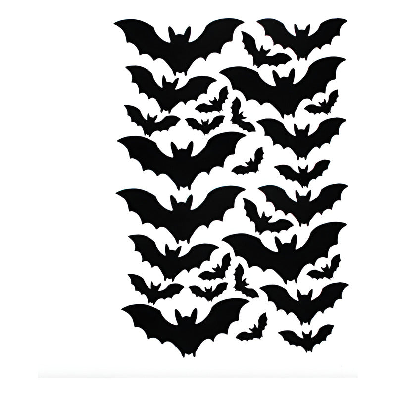 Murciélagos De Papel Color Negro Varios Tamaños 56pz