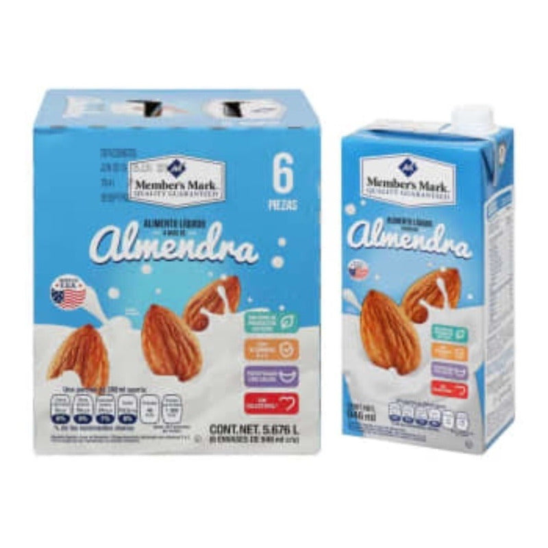 Leche De Almendras Member S Mark De 946ml (6piezas )