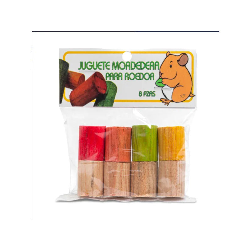 Masticables De Cilindros Para Pequeños Mamíferos, 8 Piezas.