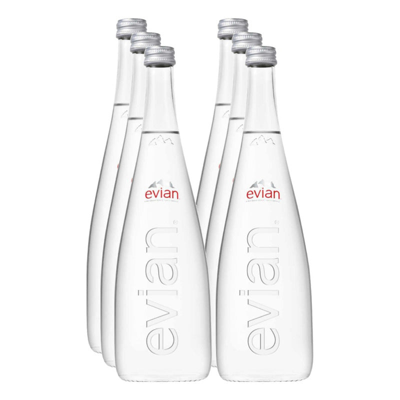 Agua Natural Mineral Evian 750ml (6 Piezas)
