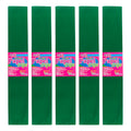 Papel Crepe Color Verde Oscuro De 50cm X 2m 5 Pliegos Verde Oscuro Papel Crepe