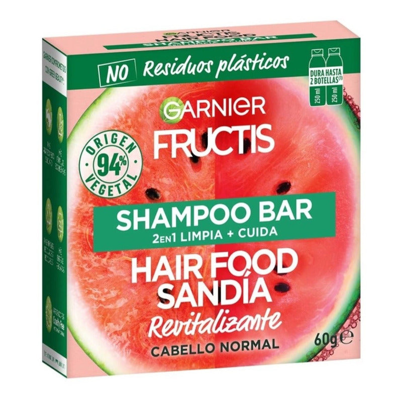 Shampoo Bar Garnier Fructis  Sandía Revitalizante 60g 2 Pack