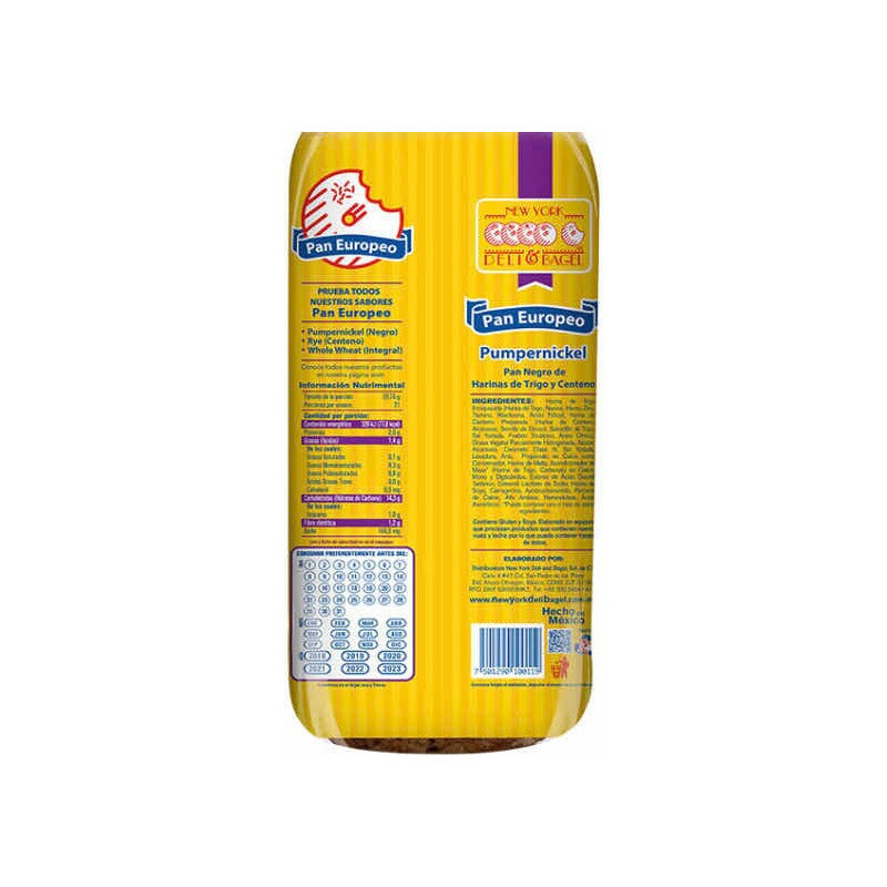 Pan Negro De Centeno New York Deli 2 Pzas 625 Gr C/u
